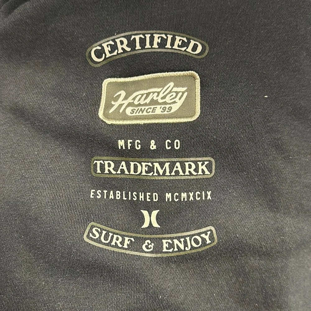 Hurley Black Hoodie Sweatshirt XXL - Picture 3 of 5
